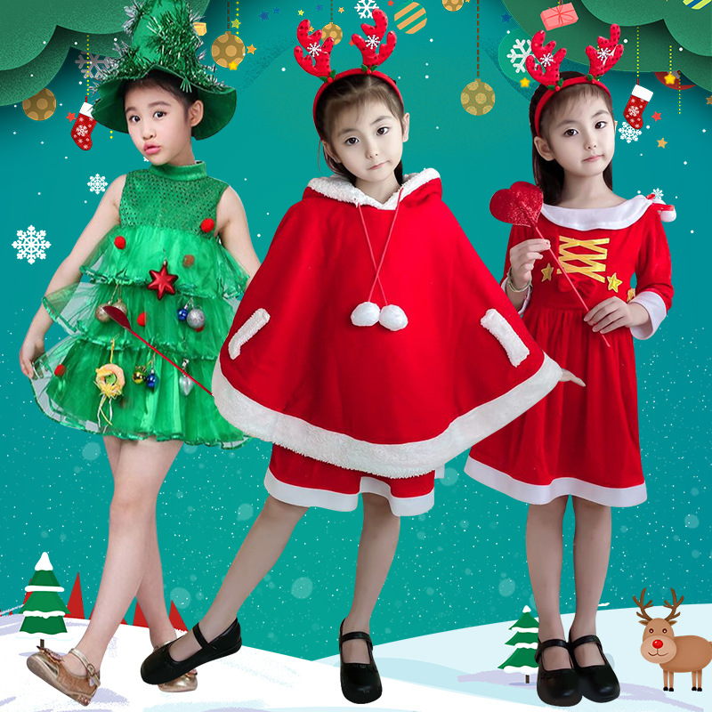 Elf Costume Christmas - Red Green Christmas Tree Costume Children's