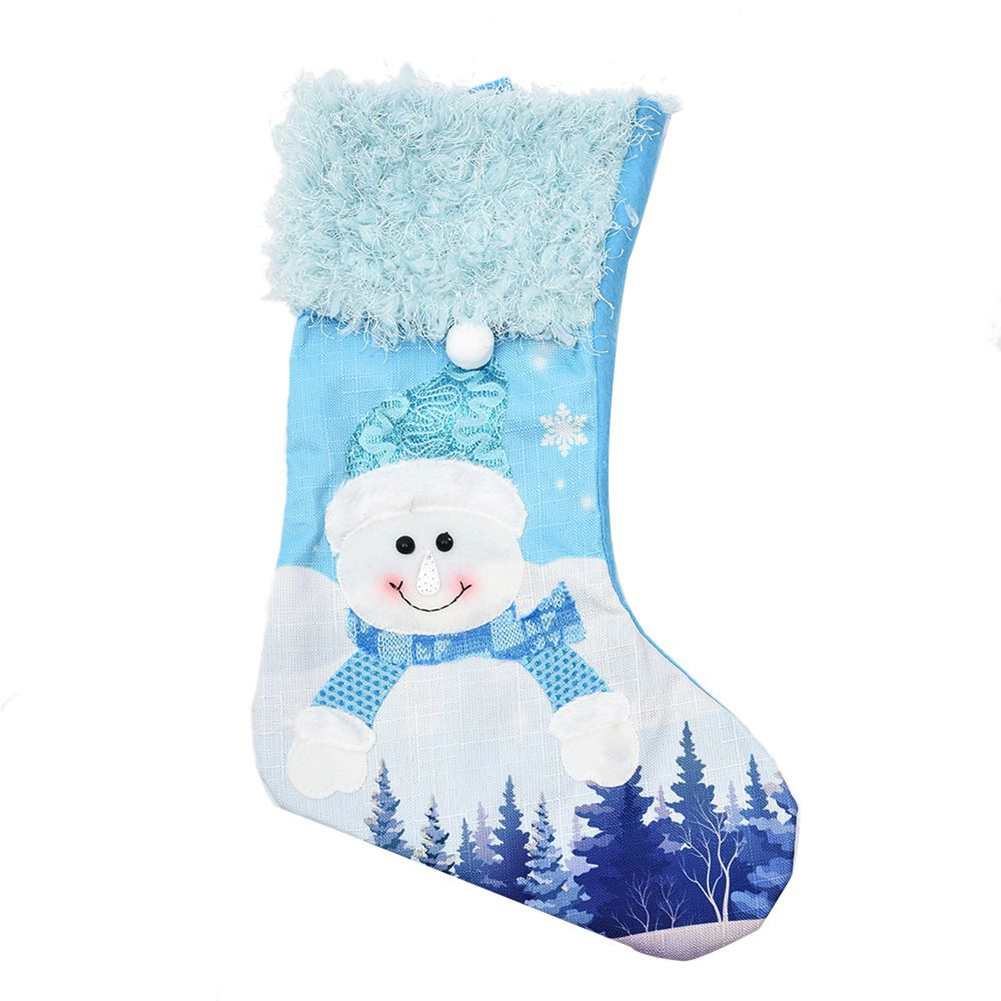 Large Blue Knitted Christmas S - Christmas Stocking Hanging recension och pris
