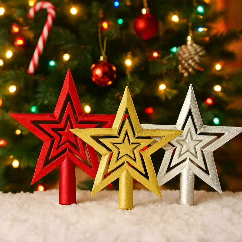 1-20PCS Christmas Tree Topper  - Star Tree Topper recension och pris