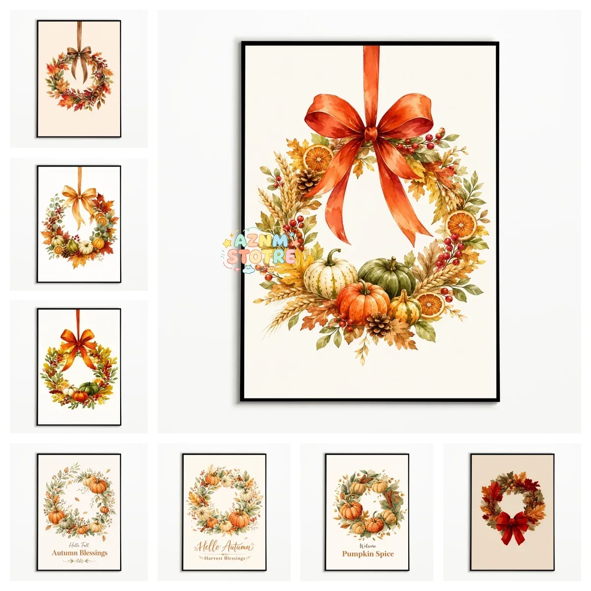 1PC Autumn Pumpkin‑Maple Wreat - Ribbon Bow Gift recension och pris