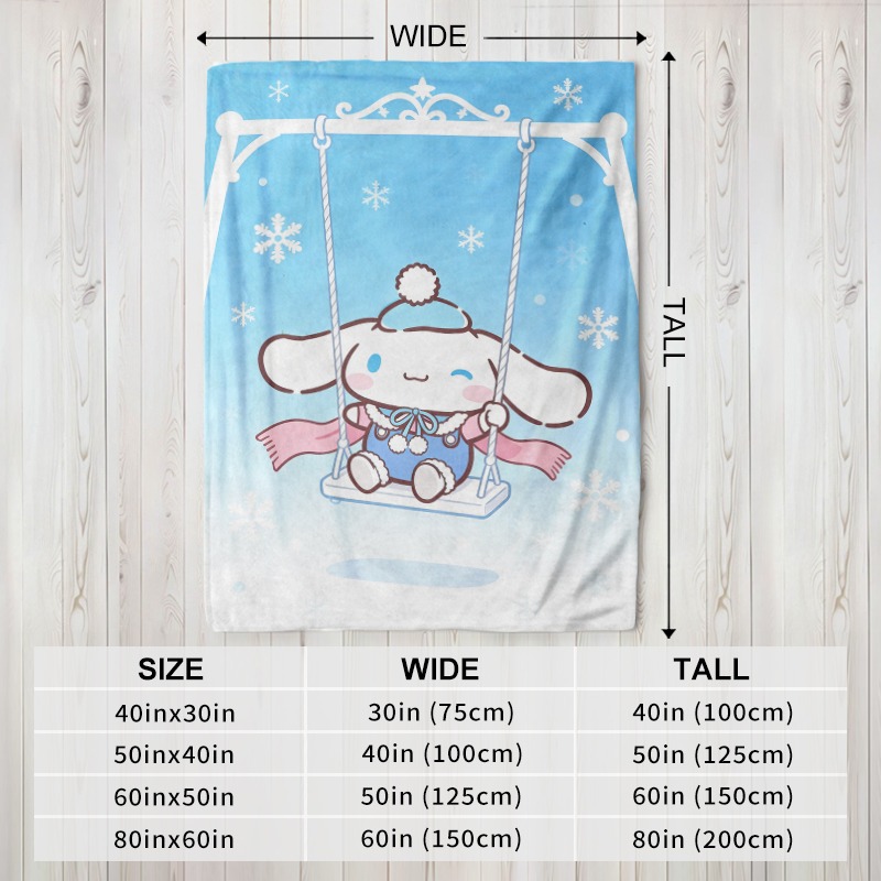 Sanrio Blanket Cinnamoroll Win - Christmas Throw Blanket recension och pris