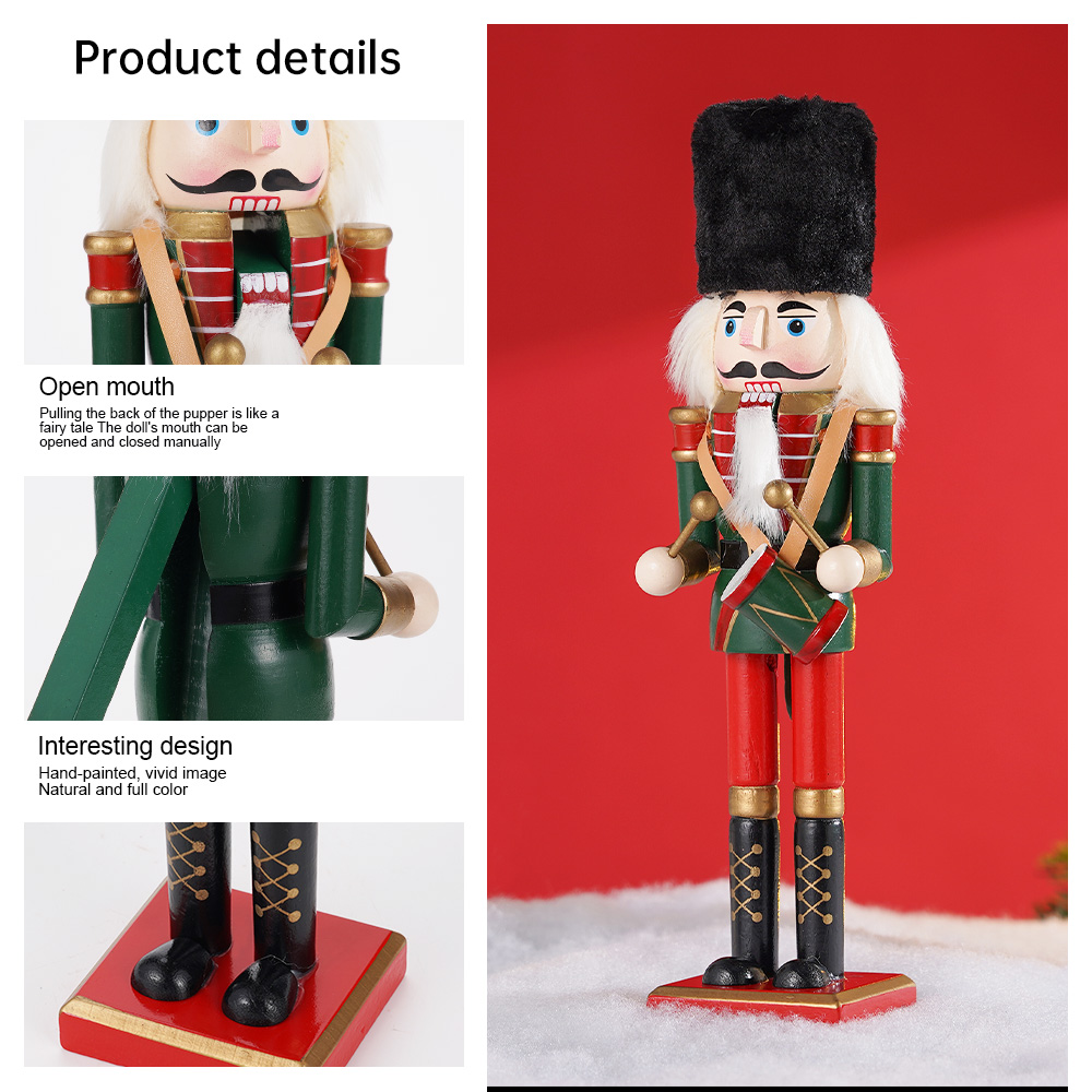 30cm Wooden Nutcracker Ornamen - Nutcracker Figurine recension och pris