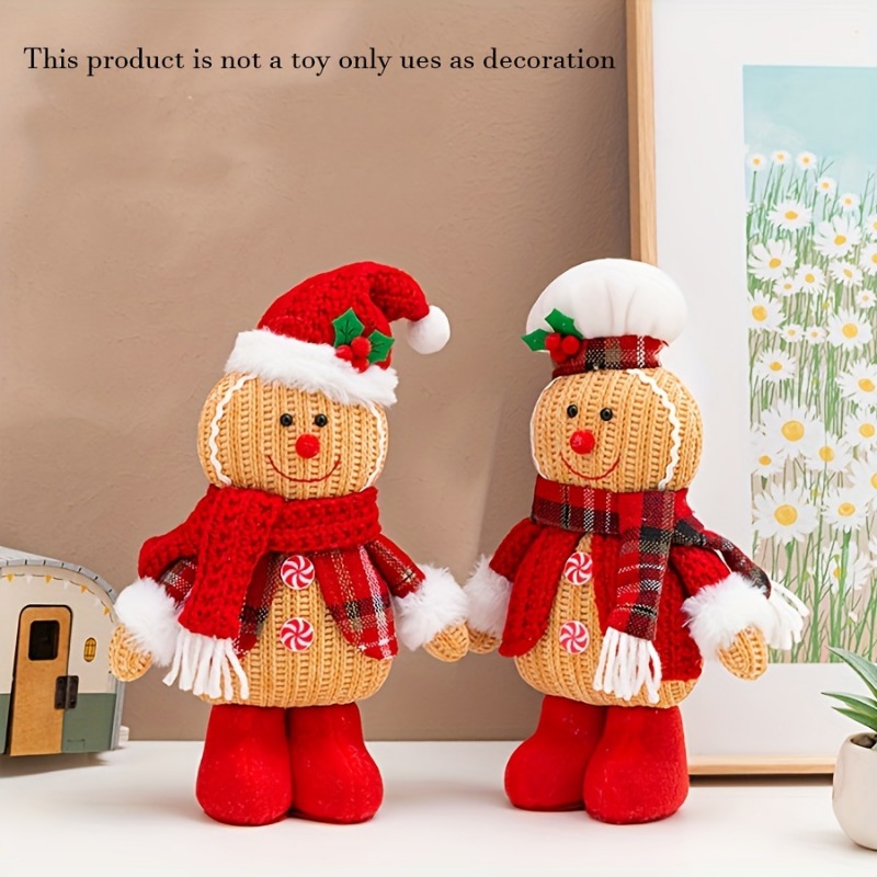 2pcs/set Knitted Gingerbread M - Nutcracker Figurine recension och pris
