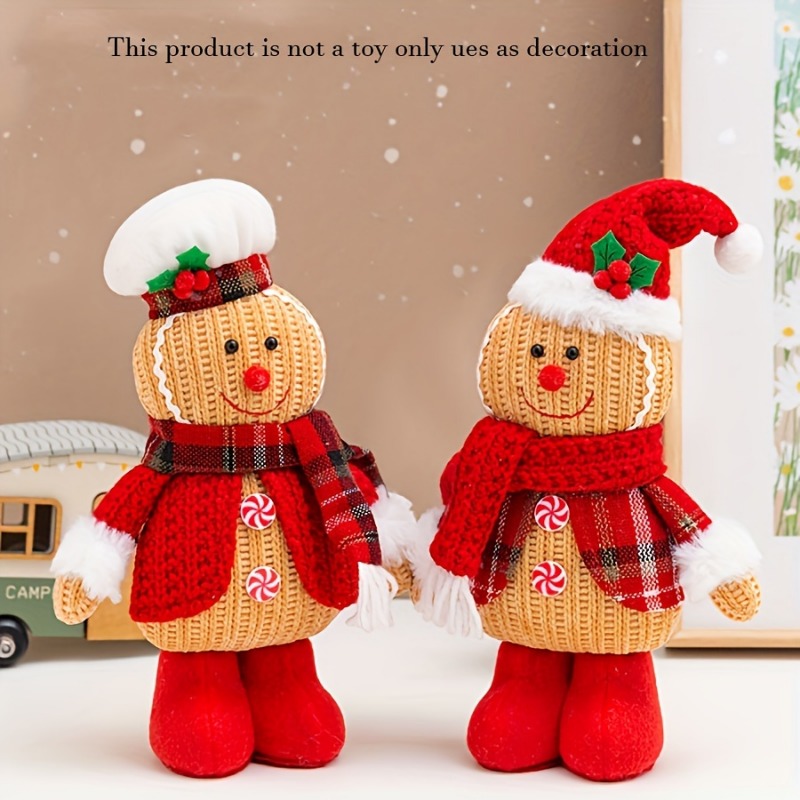 2pcs/set Knitted Gingerbread M - Nutcracker Figurine recension och pris