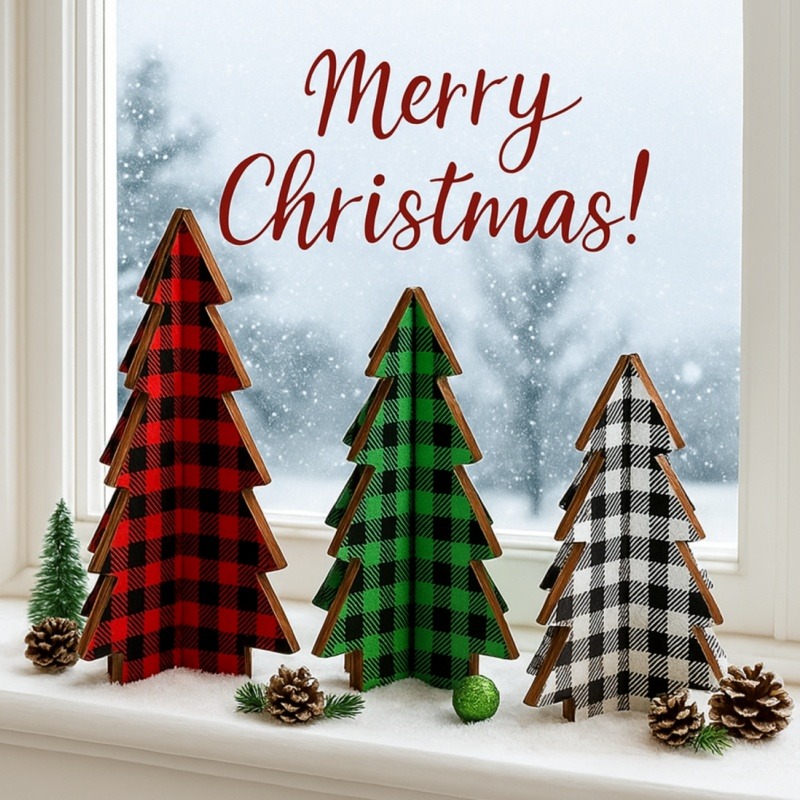 3 Pieces Christmas Decor Plaid - Christmas Throw Blanket recension och pris