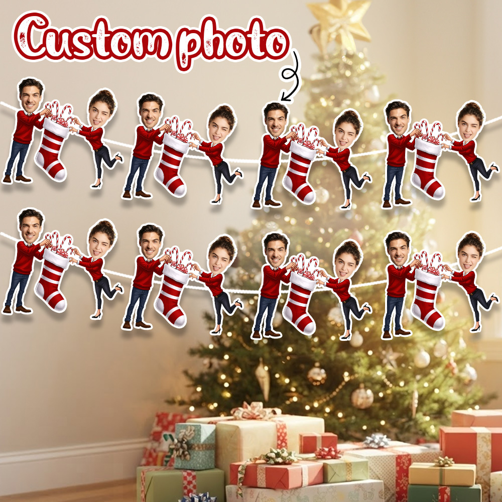 8/16/24PC Custom Photo Christm - Christmas Stocking Hanging recension och pris
