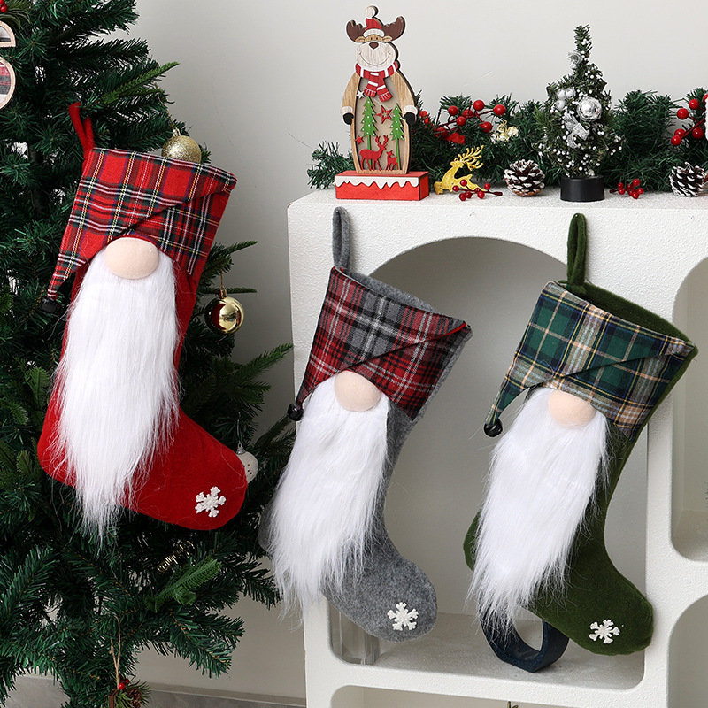 1-4PCS Christmas Treat Bags fo - Christmas Stocking Hanging recension och pris