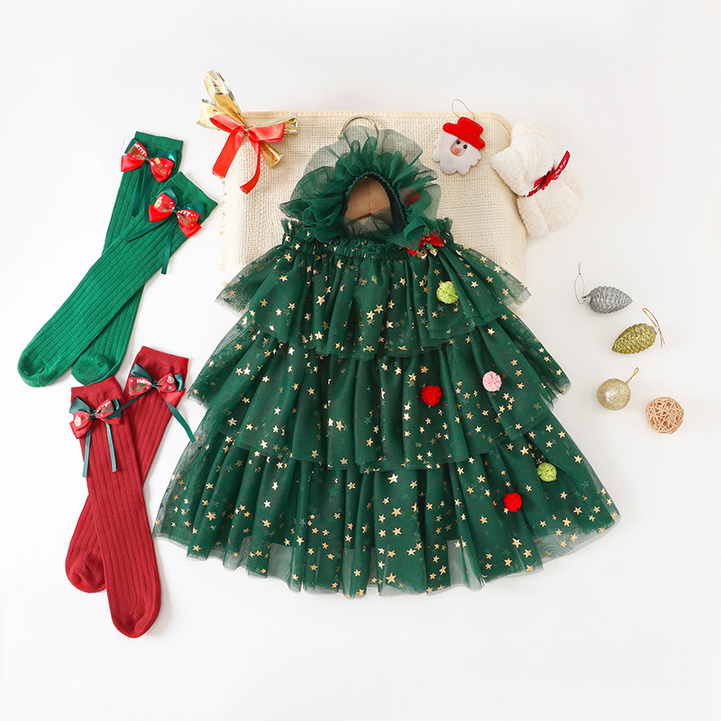 Christmas Costume Girls Suspen - Elf Costume Christmas recension och pris